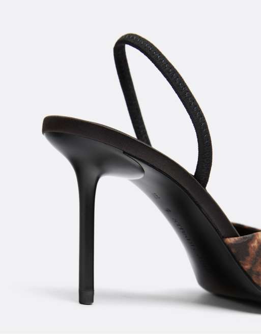 Stradivarius schoenen met hak en dierenprint in combinatie, 5 van 6