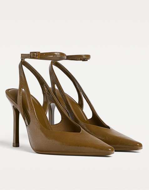 Stradivarius - Schoenen met hoge hak in kaki - view 1
