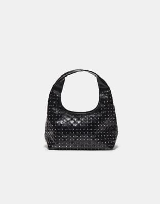 stradivarius-schoudertas-met-studs-in-zwart-asos