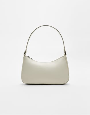 Stradivarius - Schultertasche in Weiß mit Kettenträger