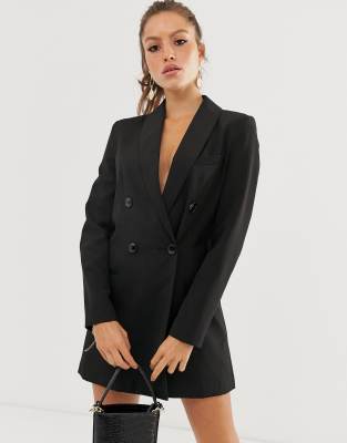 Stradivarius – Schwarzes Blazer-Kleid | ASOS