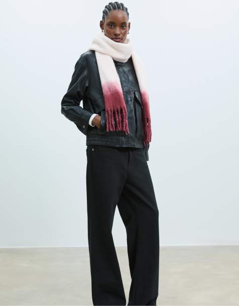 Stradivarius - Sciarpa dip-dye bordeaux - view 1