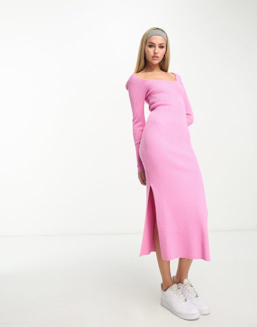 Pale pink best sale long sleeve dress