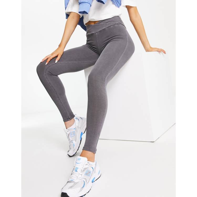 Stradivarius seamless ribbed leggings in moss