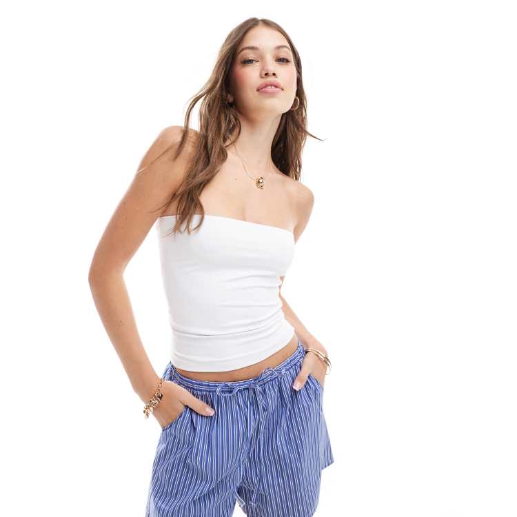 トップス CLANE THIN CORD BANDEAU TOPS White THIN CORD BANDEAU TOPS｜TOPS(トップス)｜CLANE OFFICIAL