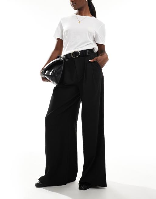 Stradivarius – Sehr weite Hose in Schwarz