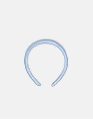 Stradivarius - Serre-tête en satin - Bleu