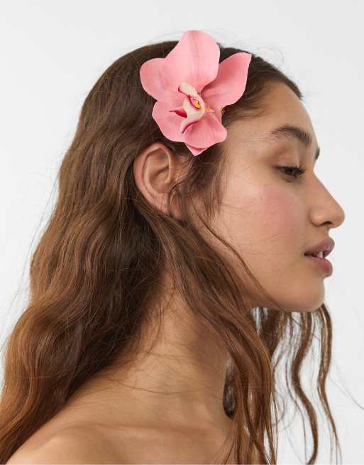 VIKSAUN Fiori per Capelli Fermaglio Hawaiana Fiori Orchidea