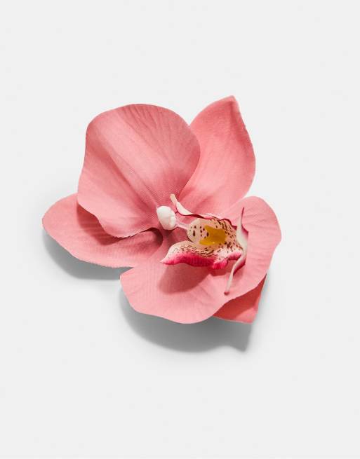 3 fermagli per capelli a forma di orchidea hawaiana con fiori