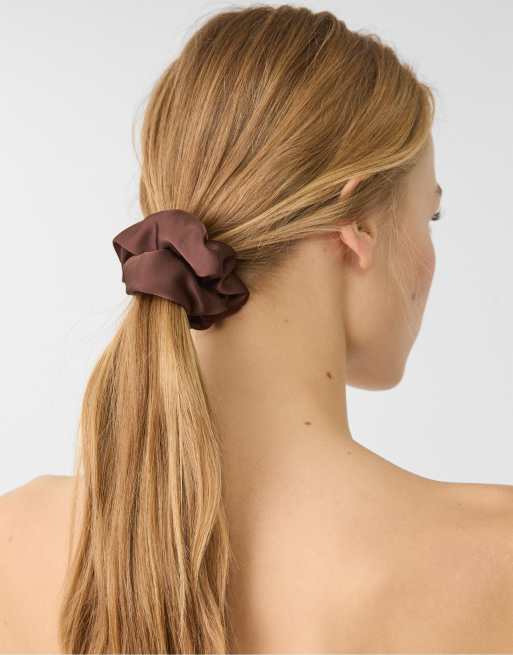 Stradivarius - Set di 3 elastici per capelli marroni, 2 di 3