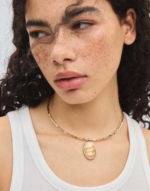 Stradivarius set di due collane con pendente dorato, 3 di 4