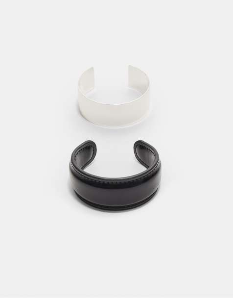 Stradivarius – Set mit 2 abgestimmten Armbändern in Grau - view 1