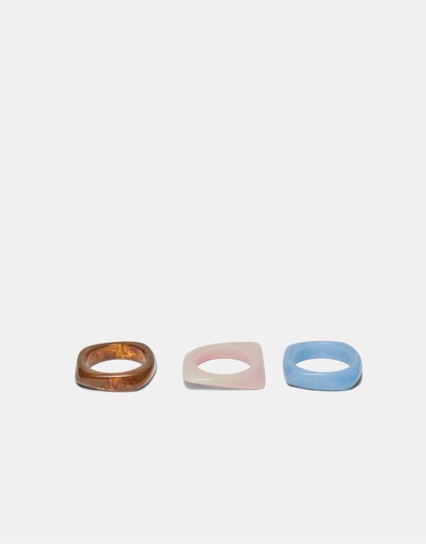 Stradivarius – Set mit 3 abgestimmten Armbändern in Pastellrosa - view 1