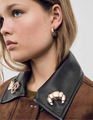  Set of 3 croissant pins in gold
