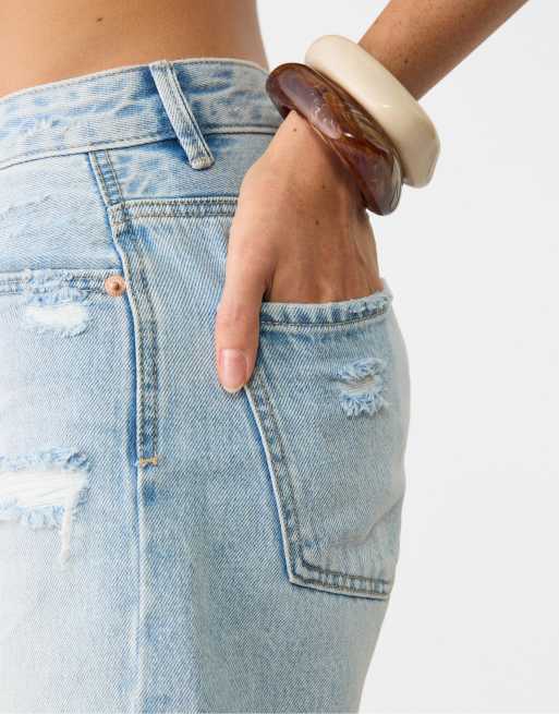 Stradivarius - Set van 2 stevige armbanden in bruin, 2 van 3