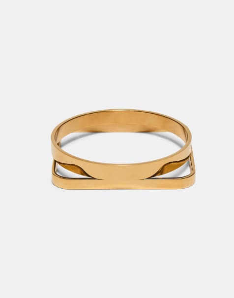 Stradivarius - Set van 2 waterbestendige armbanden in geel - view 1