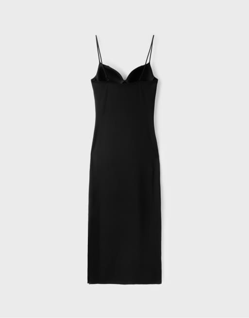 Stradivarius shapewear aansluitende jurk in zwart, 7 van 7