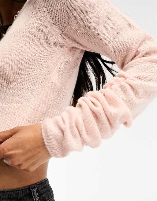 Pink sheer outlet cardigan