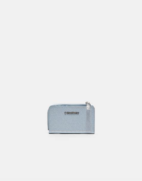 Stradivarius Shimmery card holder in sky blue - view 1