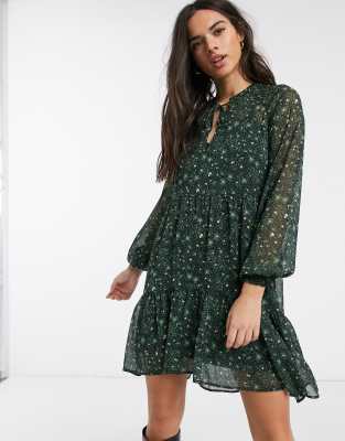 stradivarius green dress