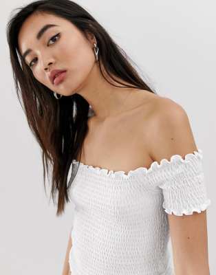 asos white off the shoulder top