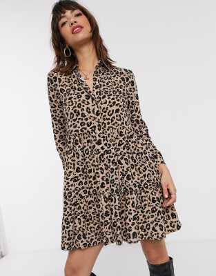 stradivarius leopard print dress