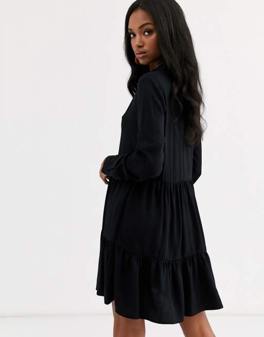 Black Stradivarius shirt dress