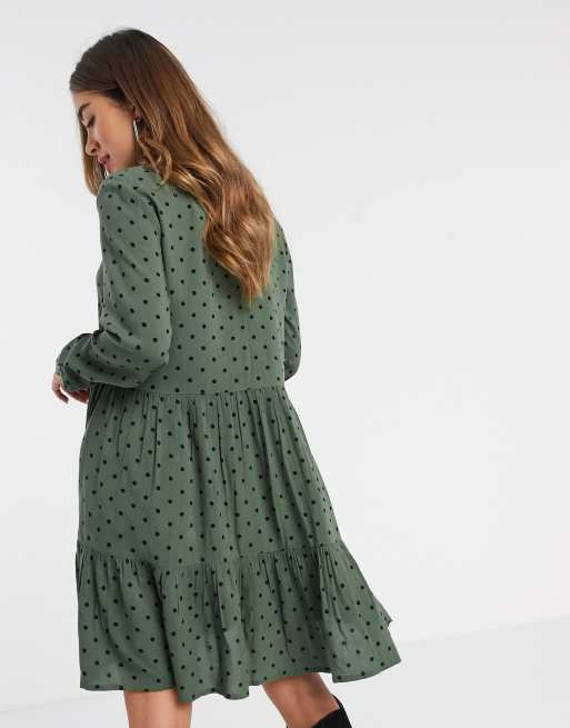 Green dress discount with black spots