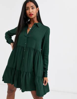 stradivarius green dress