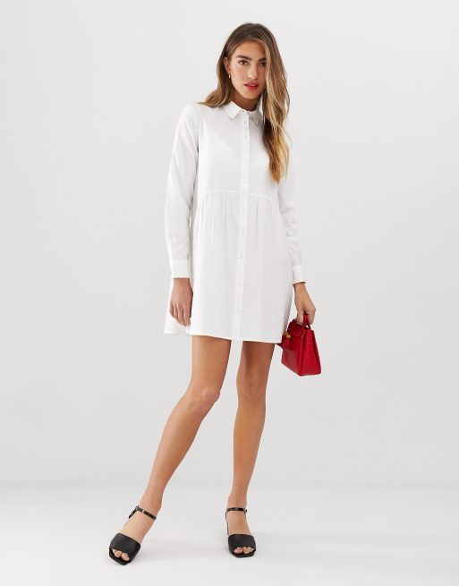 Asos white best sale shirt dress