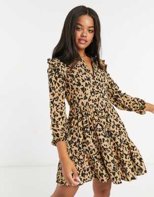 stradivarius leopard print dress