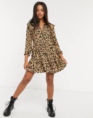 stradivarius leopard dress