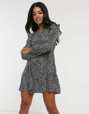 black animal print dress