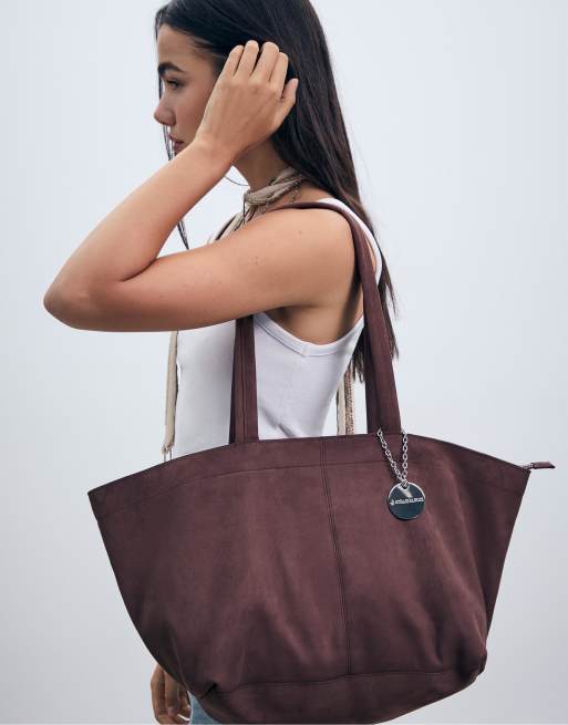 Stradivarius - Shopper tas in bruin