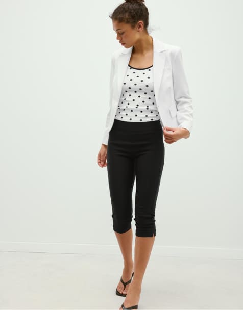 Stradivarius Short blazer in white - view 1