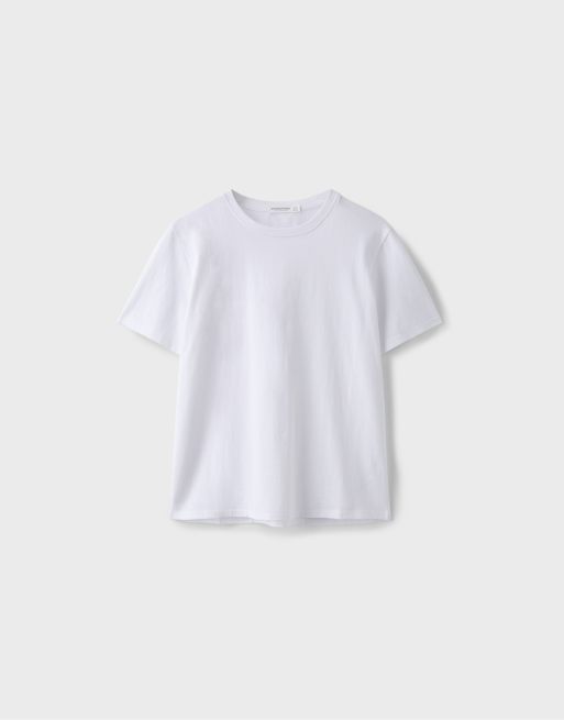 Stradivarius Short sleeve t-shirt in ecru, 6 of 7