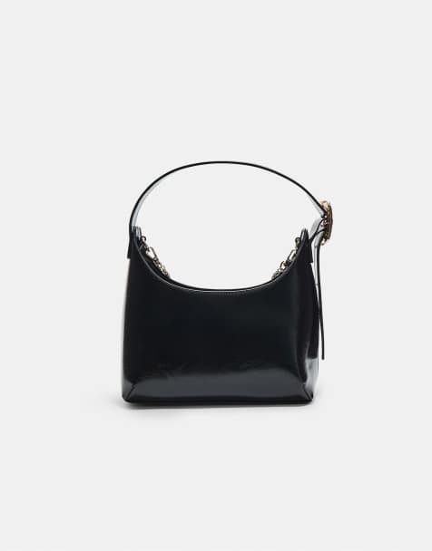 Stradivarius Shoulder bag with buckle detail in black - view 1