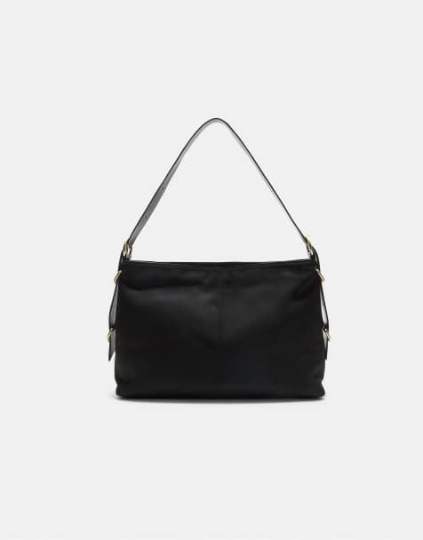 Stradivarius Shoulder bag with rings in black - view 1