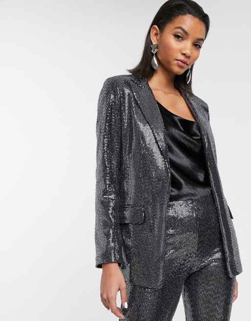 Stradivarius - Glimmer blazer & vide bukser, 2 af 3