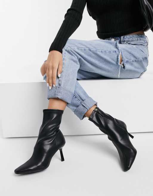 Black skinny heel on sale boots