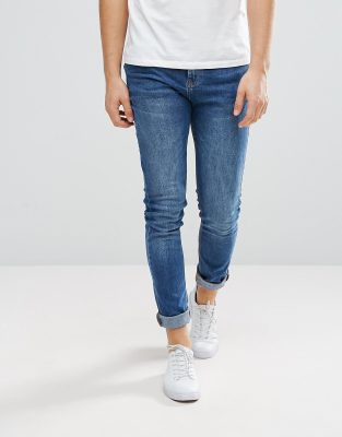 Stradivarius Skinny Jeans In Mid Wash