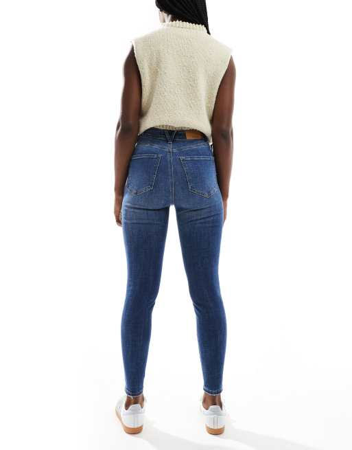 Stradivarius – Skinny-Jeans in verwaschenem Mittelblau mit superhohem Bund, 2 von 5