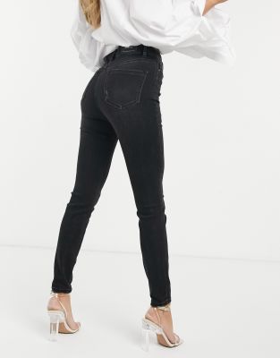 Stradivarius - Skinny jeans met extra hoge taille in zwart | ASOS