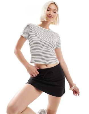 Stradivarius - Skort in Schwarz