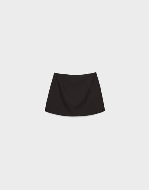 Stradivarius skort with side slit in black, 7 of 7
