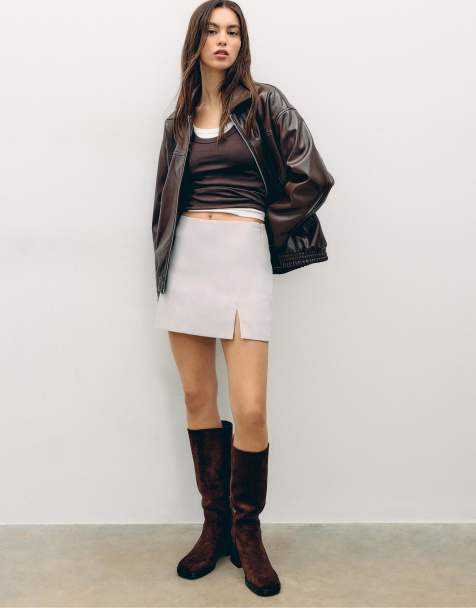 Stradivarius Skort with side split in ice - view 1