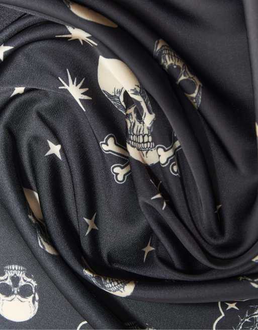 Stradivarius Skull print scarf in black | ASOS