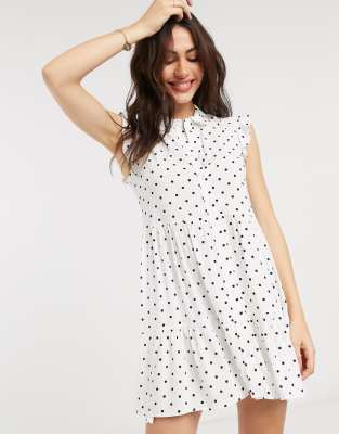 Stradivarius sleeveless shirt dress in 