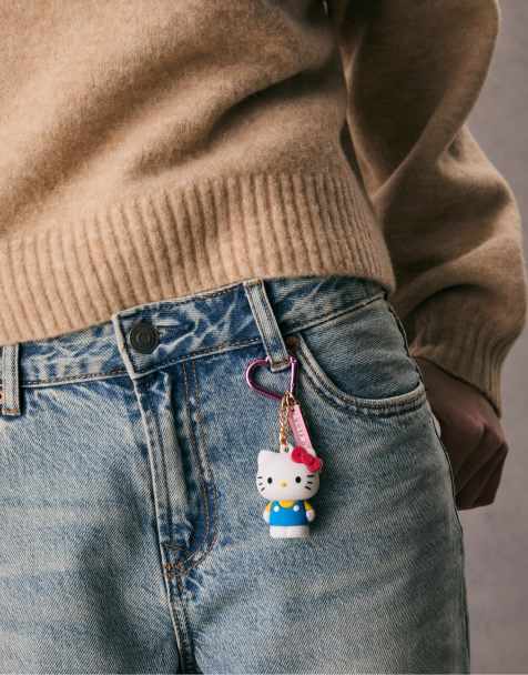 Stradivarius - Sleutelhanger met Hello Kitty-hangertje in blauw - view 1