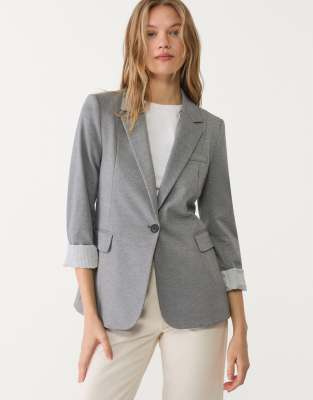 Stradivarius - Slim-Fit-Blazer in Grau